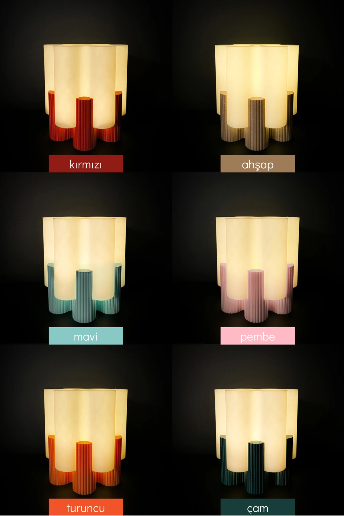 TERA | Modern Abajur | E14 Duy | Anahtarlı Kablolu Aydınlatma