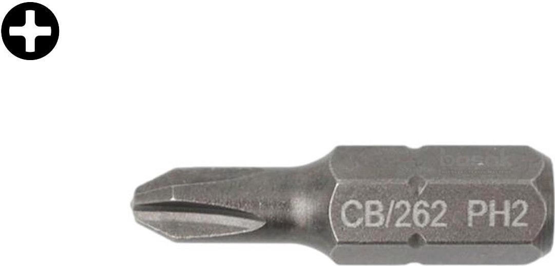 Ph2 x 25 mm Yıldız Bits Uç (Düşük Çap) CB/262
