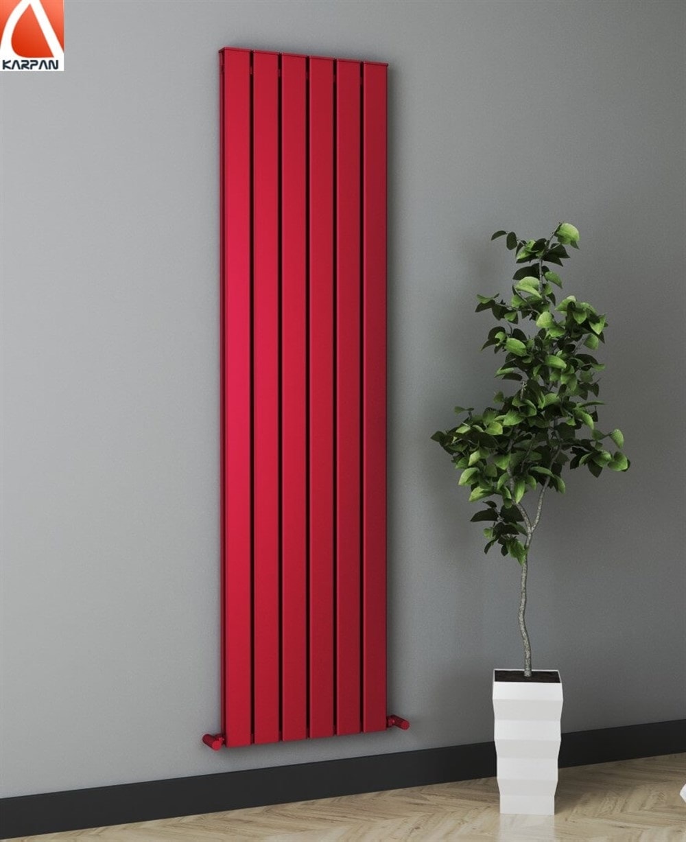 Nirvana 1200X390 5 Dilim Siyah Hibrid Dekoratif Isı Verimliliği Arttırılmış Radyatör