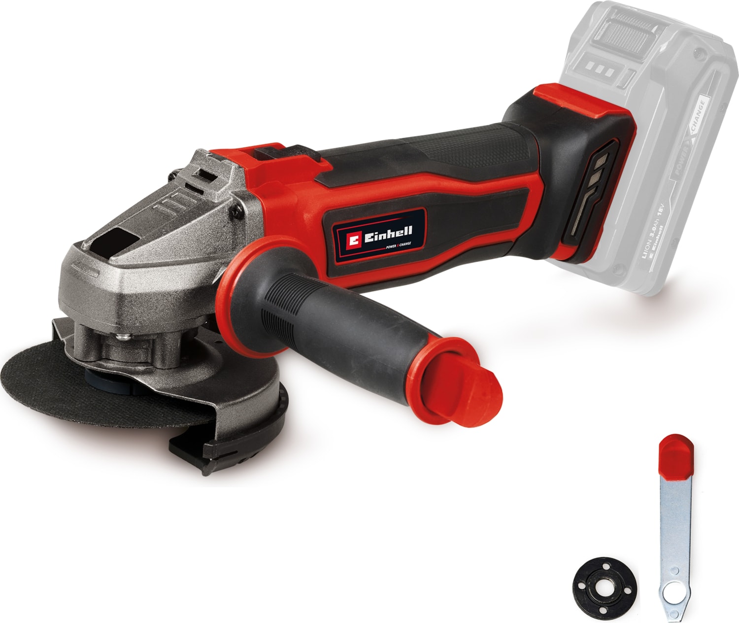 Akülü Avuç Taşlama TE-AG 18/115-2 Li - Solo Power X-Change (18 V, 115 mm Ø disk, 28 mm kesme derinliği, yumuşak başlatma özelliği, kesme koruması) - 4431166