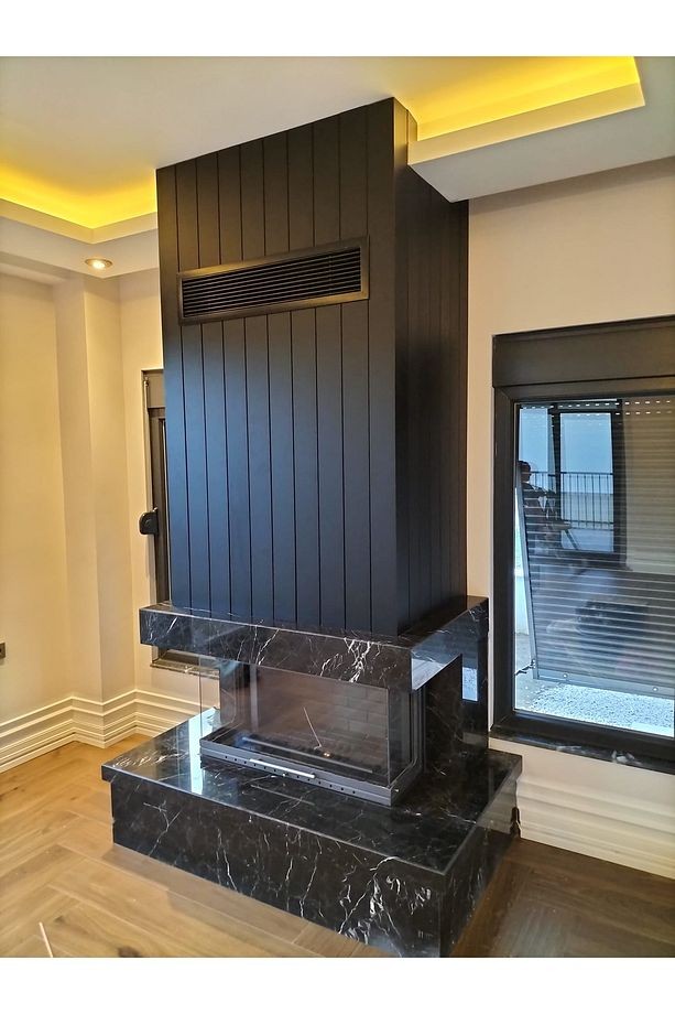 AKYÜREK  LB 3786 BUTE MAT SİYAH DEKOR PROFİL DUVAR KAPLAMA LAMBRİ
