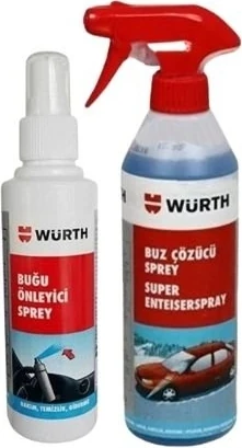 Wurth Buz Çözücü Sprey 500 ml ve Buğu Önleyici Sprey 150ML