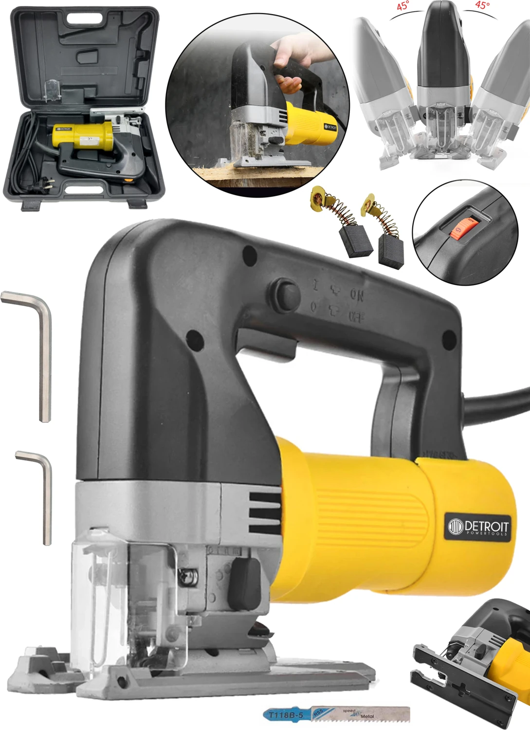 Tools Metal Şanzuman 6 Kademe Devirli Lazerli Otomatik Dekupaj Testere Çantali