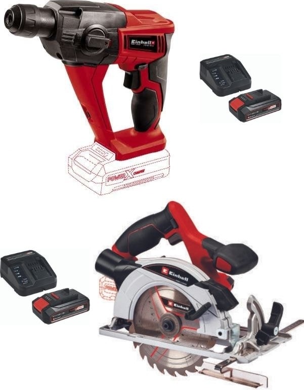EİNHELL Te-Hd 18 Li Akülü Vidalama Delme Te-Cs 18/165/1 Akülü Daire Testere 2X2.5AH Starter Kit Set