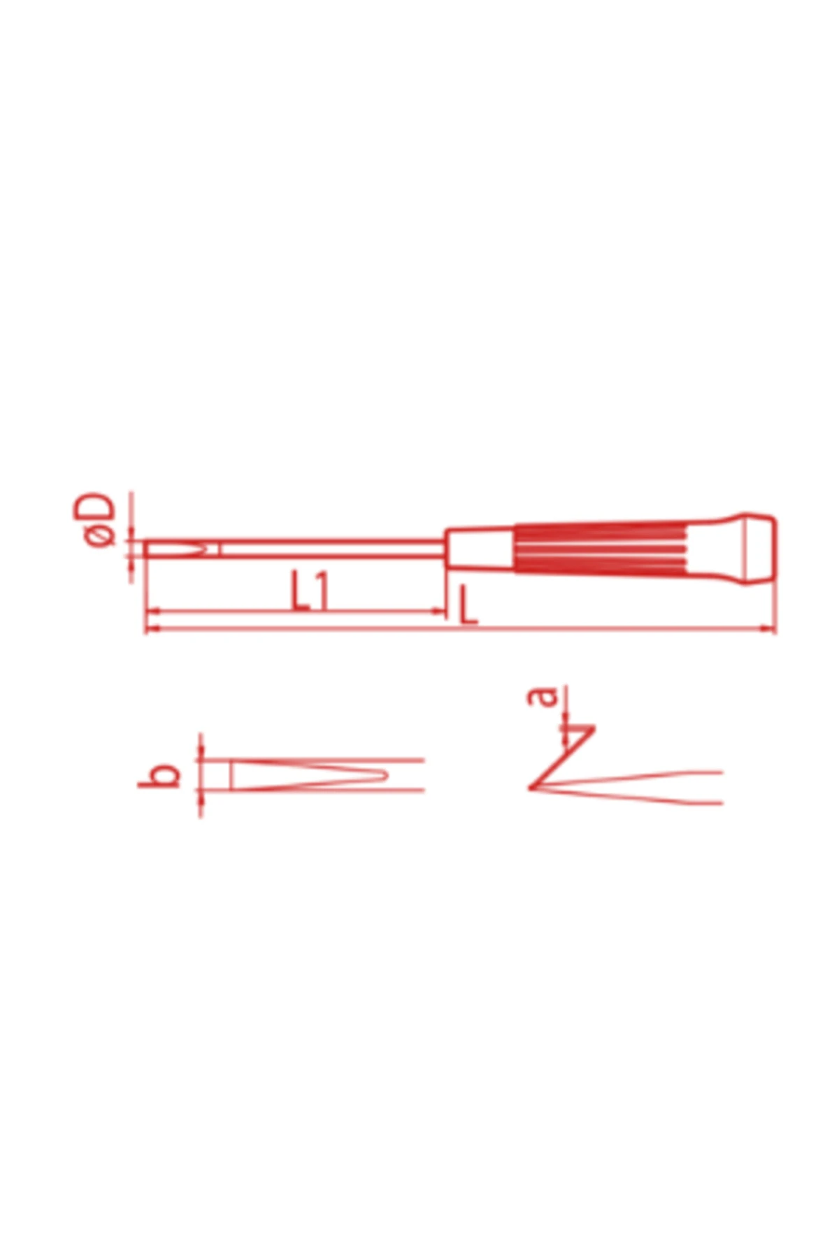 4500 Düz Uçlu Elektronik - Klemens Tornavida (Ölçü Seçiniz)