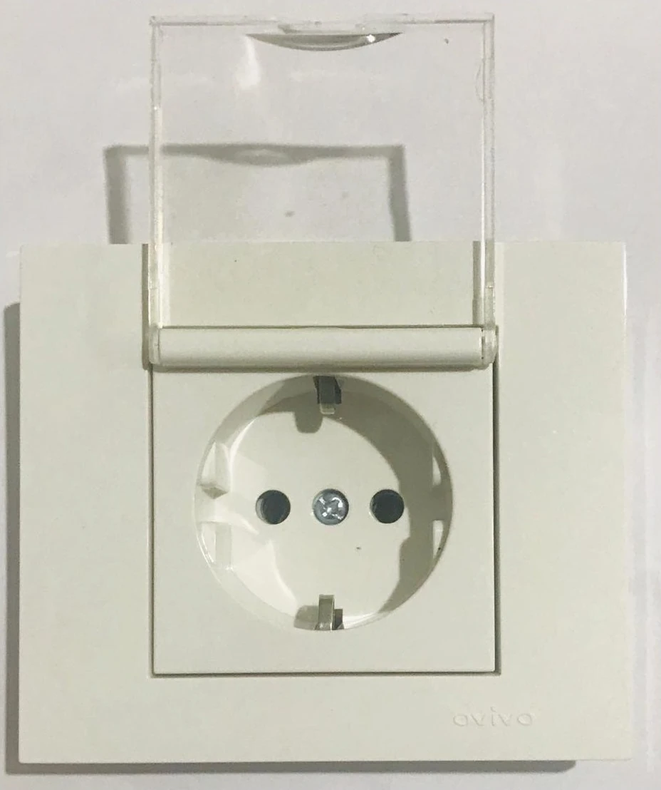 Grano Beyaz Kapaklı Topraklı Priz Çerçeveli