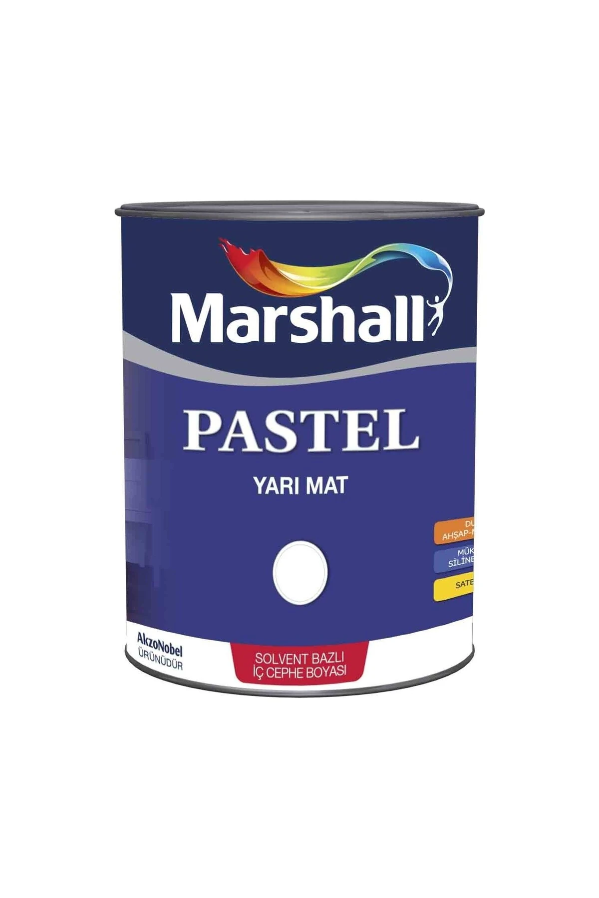Pastel Yarı Mat Saten Sentetik Ahşap-Metal-Duvar Boyası 3.75 lt 5 kg Derya