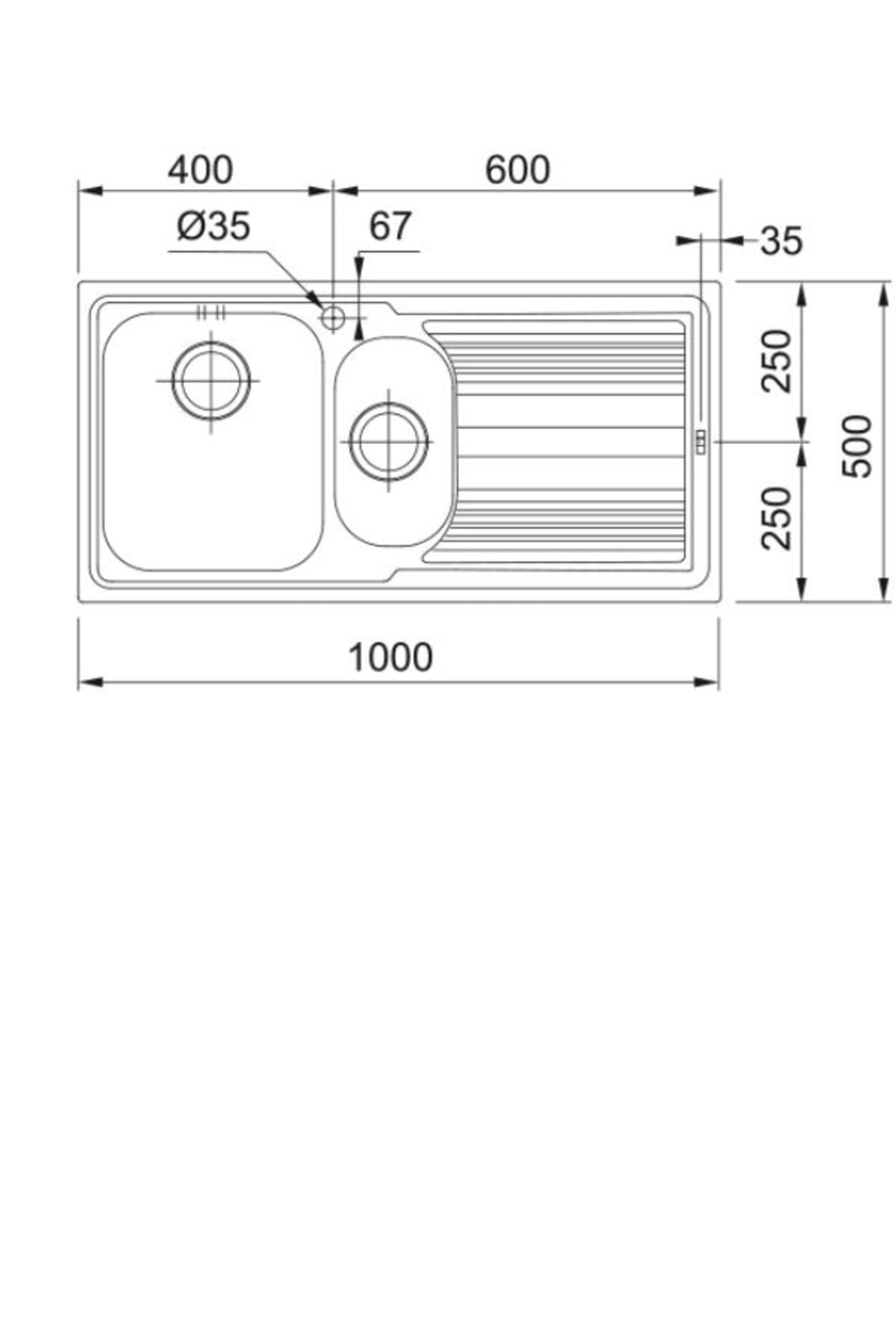 Celık Evye Logıca Lıne Llx 651 Sağ 1.5 Gözlü Damlalıklı