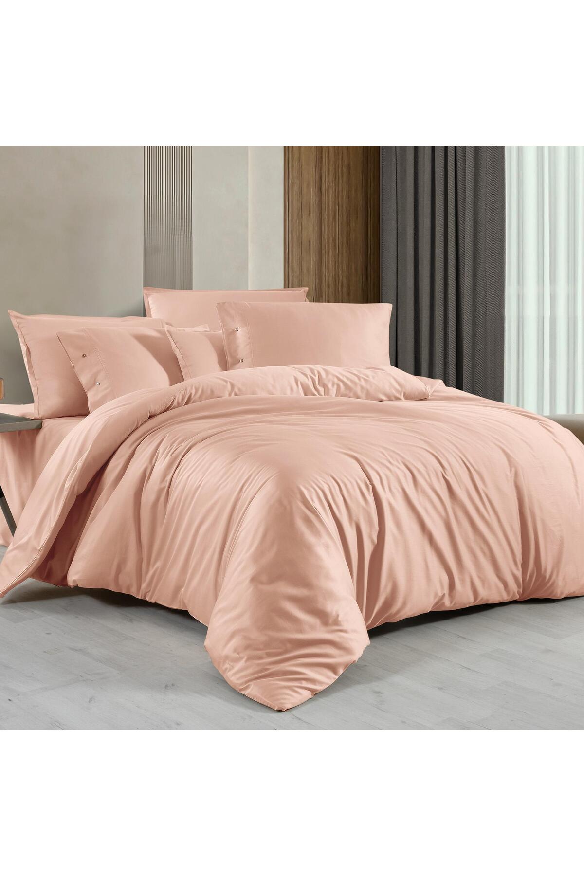 Monochrome Rose%100 Pamuk Saten ''300 TC" Nevresim Takımı  ÇK v10