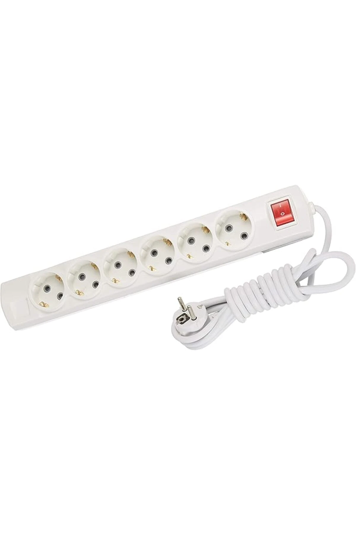 Priz 6 Lı 3 Metre, Topraklı, Anahtarlı, Çocuk Korumalı