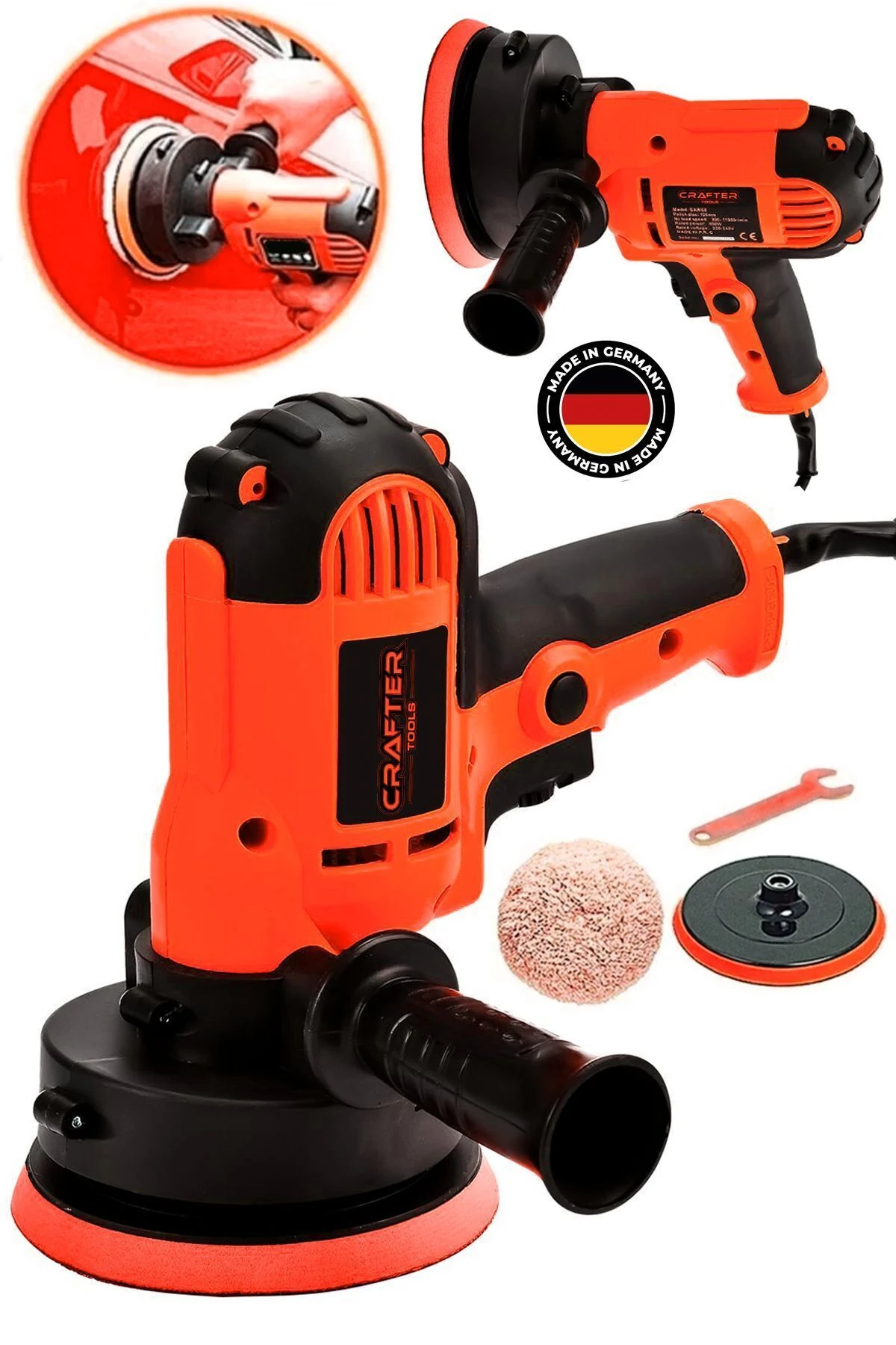 3000 Watt Motor Korumalı Otomatik Şanzıman Devir Ayarlı Zımpara Pasta Cila Dikey Polisaj Makinesi