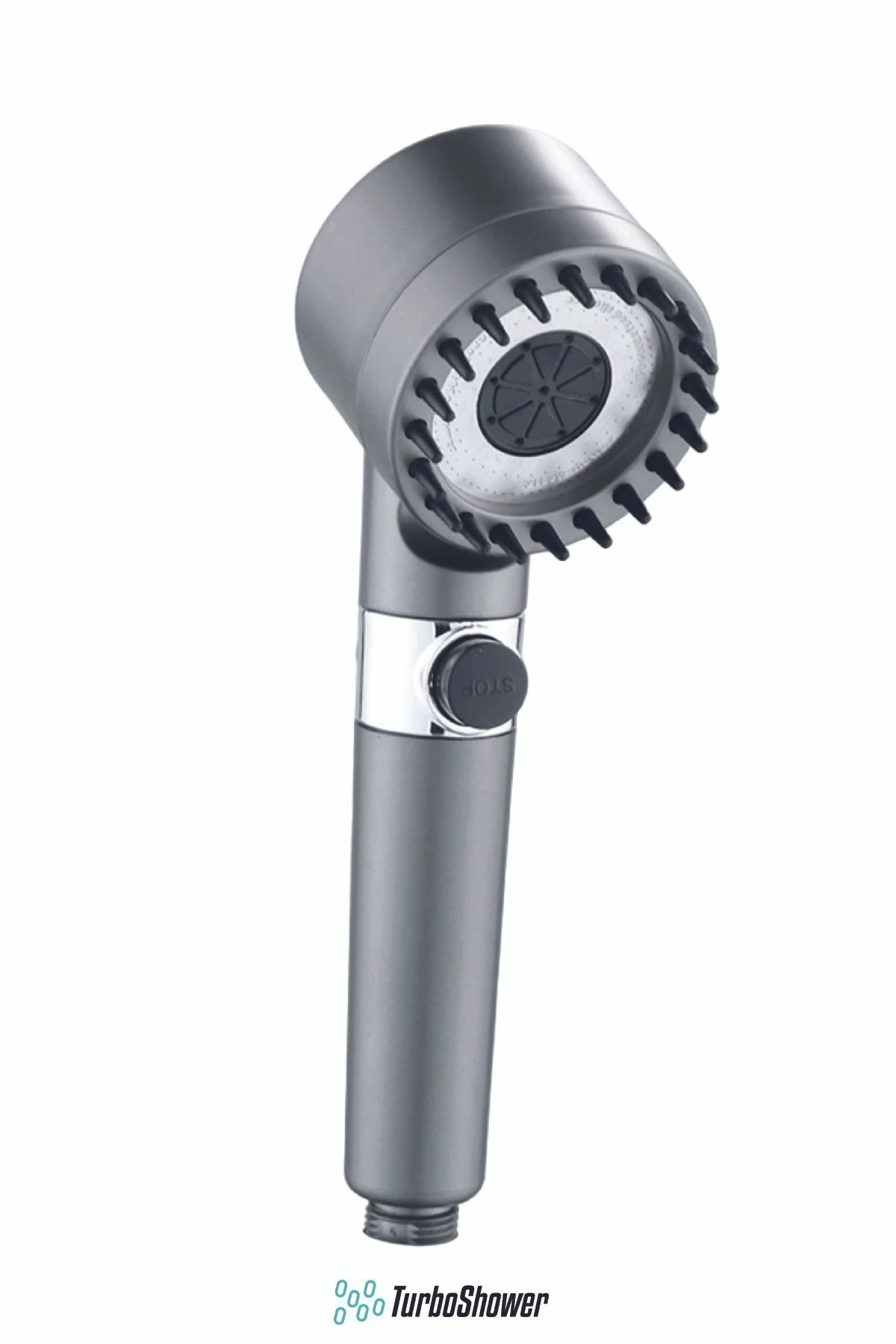 Ayarlanabilir Çok Fonksiyonlu Filtreli Masajlı Duş Başlığı, Krom, Gri