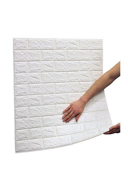Kendinden Yapışkanlı Duvar Paneli Beyaz 3d Dekoratif Esnek Duvar Kağıdı Kaplama Paneli Köpük