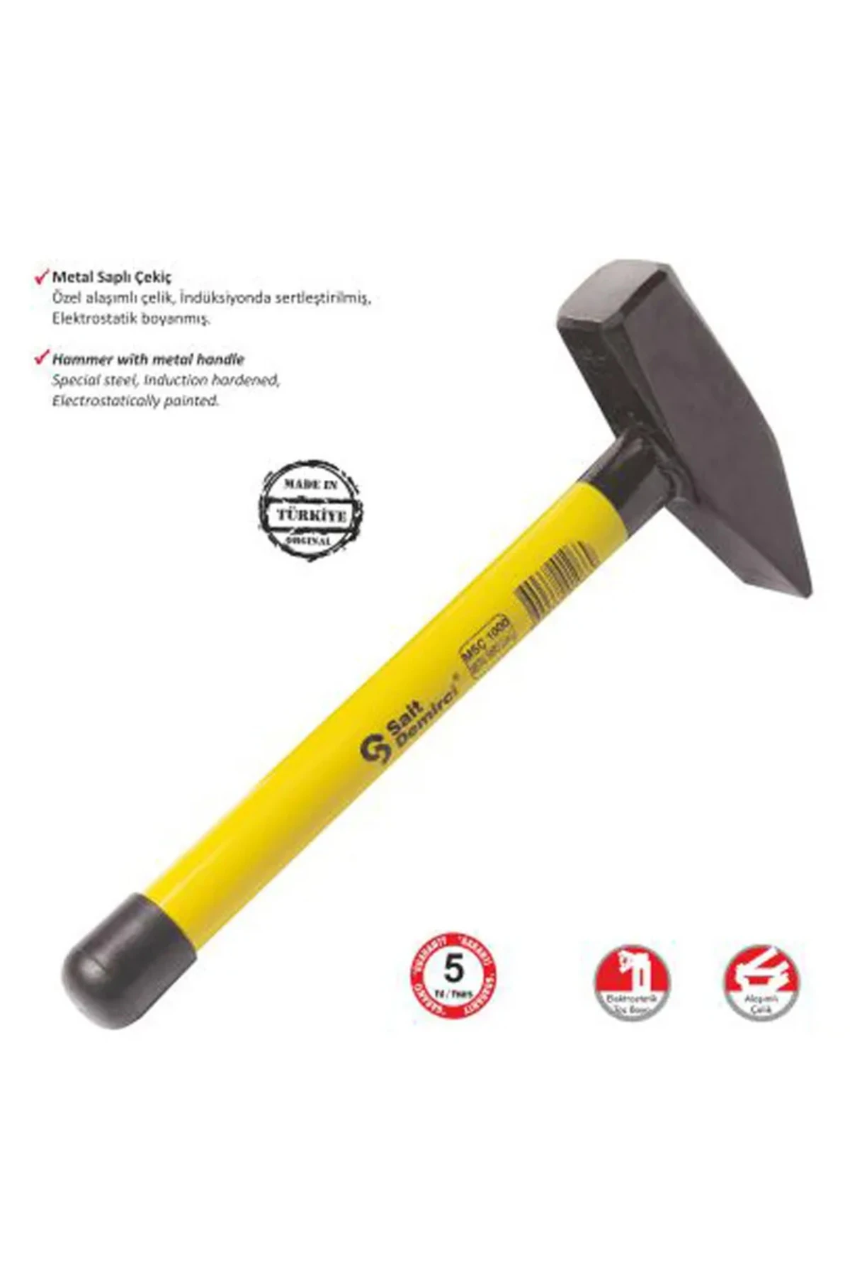 Sait Demirci Metal Saplı Çekiç 1000 gr