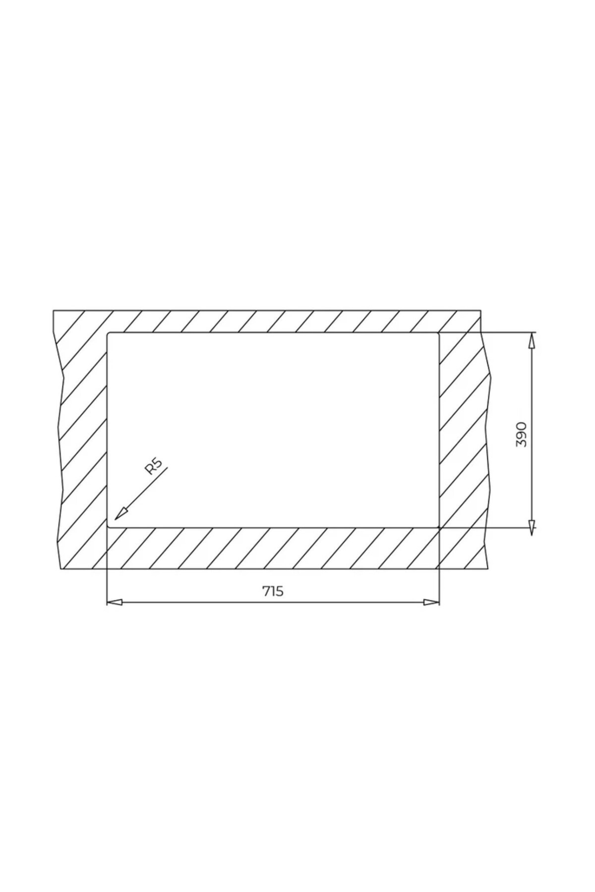 Square 760 Tezgah Altı Brıght Krem Granit Evye