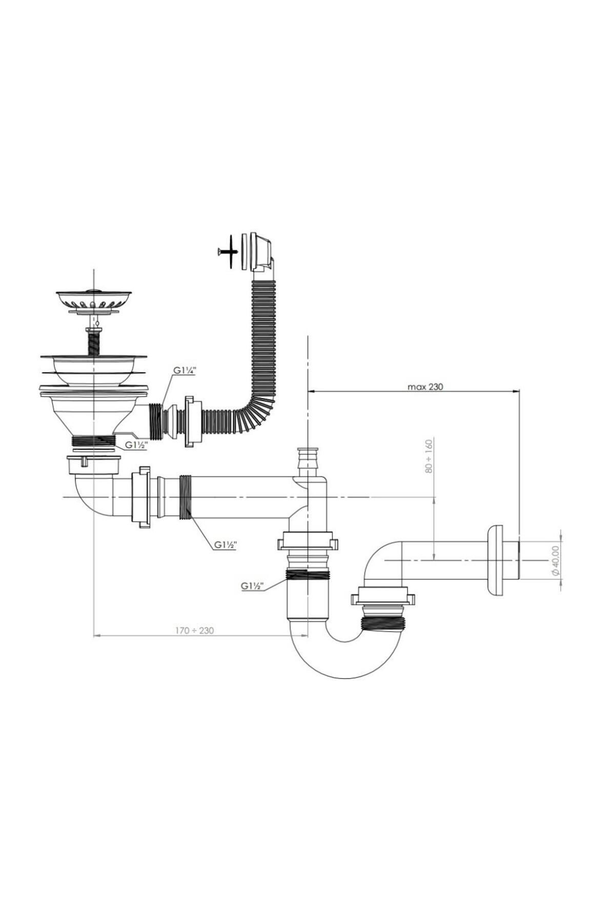 Evye Sifonu Taşmalıklı Büyük Kafalı 50000135
