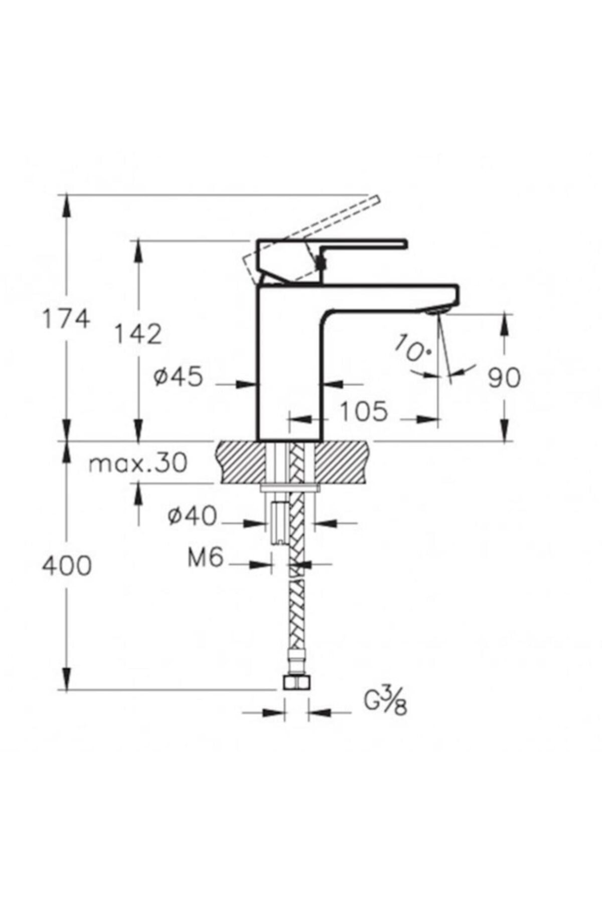 Fold S Lavabo Musluk Eviye Mutfak Ve Banyo Batarya Seti