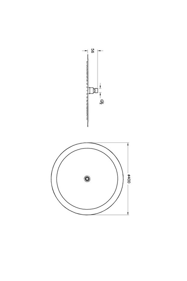 Lite Lc Duş Başlığı (400mm) Soft Altın A4564674