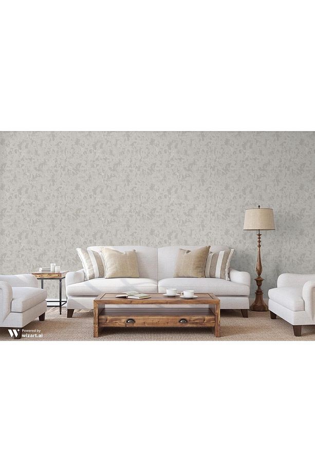 VERA 1504-3 SIVA DESENLİ/DOKULU DEKORATİF GRİ BOYA GÖRÜNÜMLÜ 16,5 m2 DUVAR KAĞIDI
