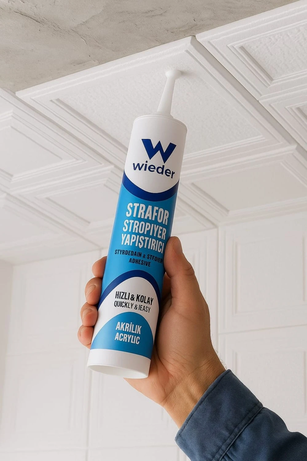 Strafor ve Stropiyer Yapıştırıcı Beyaz 450G x 3 Adet