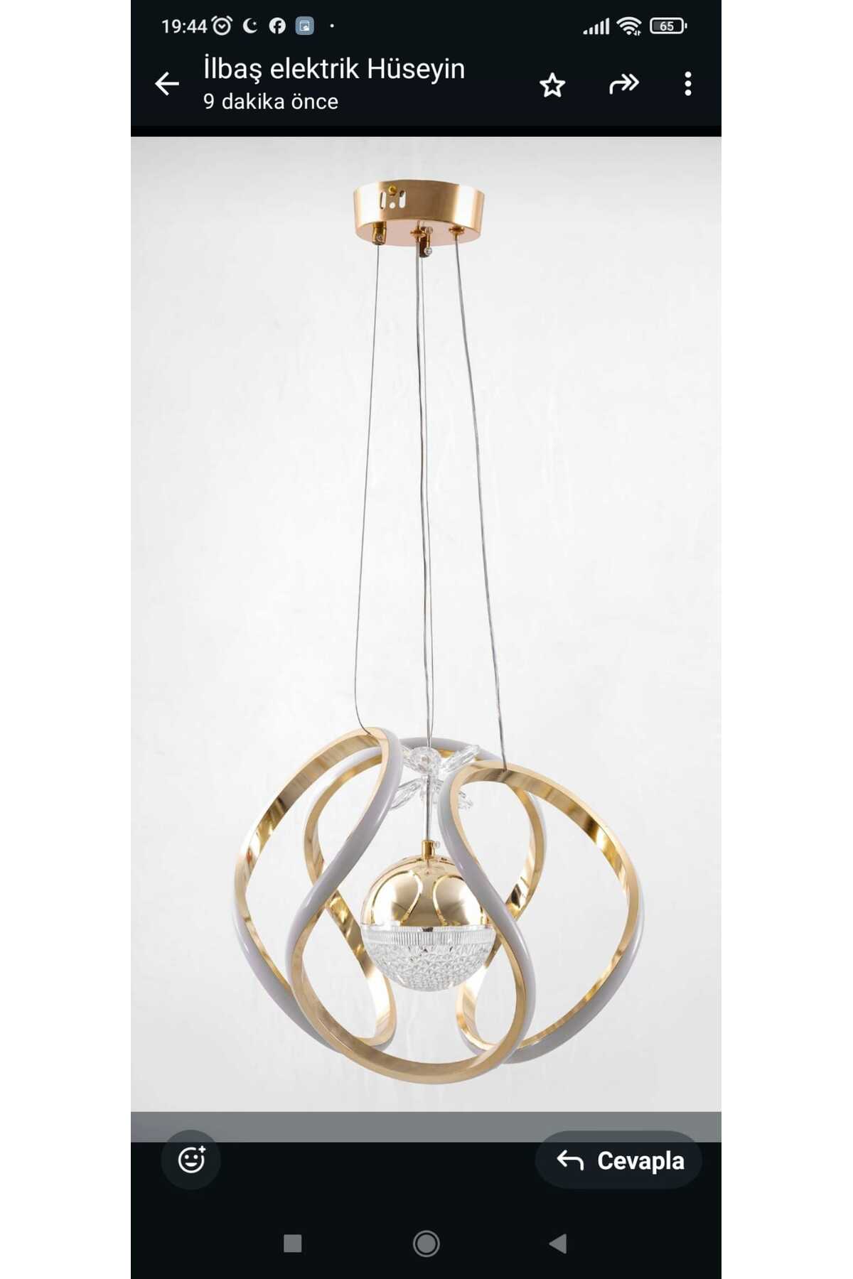 Roza avize ahtapot model 3 Renk Anahtardan Modern LED'li Avize