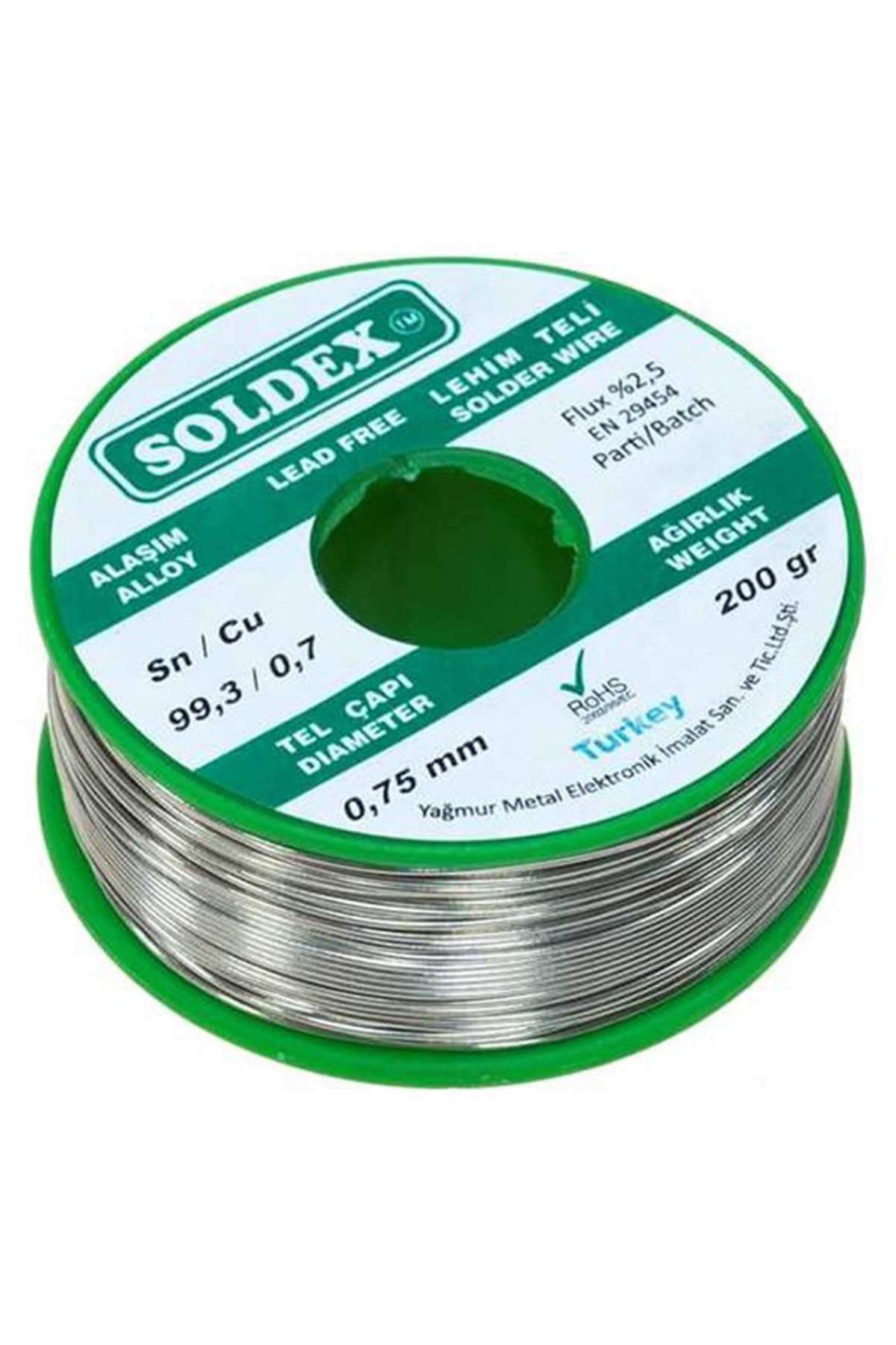 Soldex 0.75 Mm 200 gr Kurşunsuz Lehim Teli