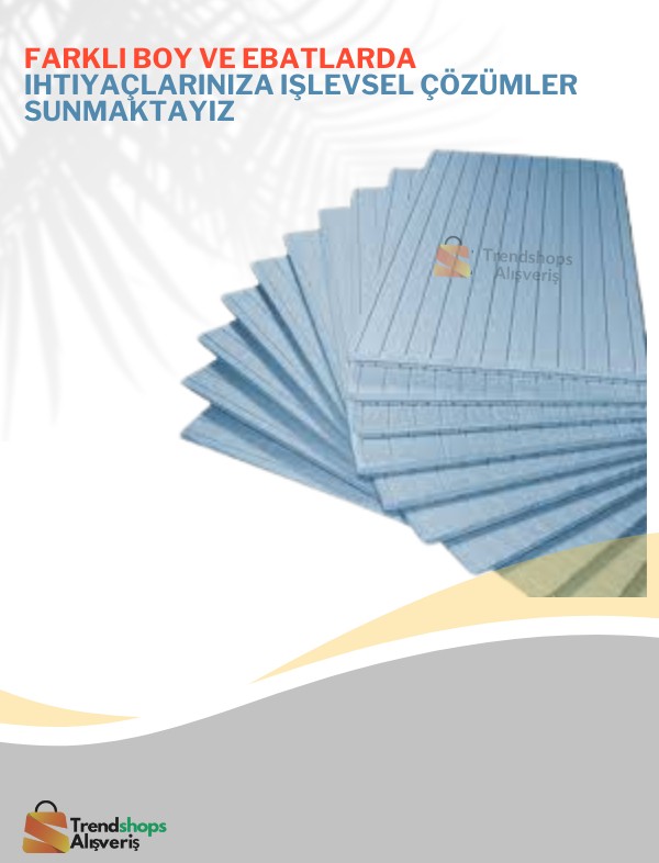 Trendshopsalışveriş 6 Adet 3cm 50X50 Xps Yalıtım Levhası (Oluklu) Kutulu