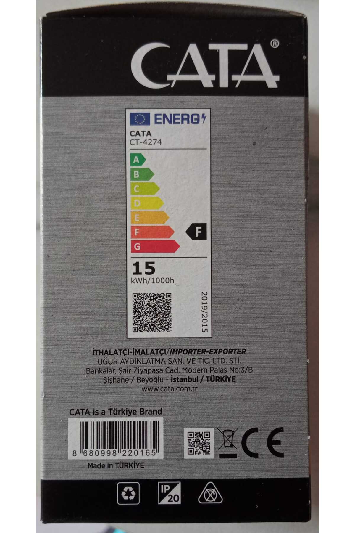 Ct-4274b 15w Led Ampül E27 6500k Beyaz Işık 1550 Lm (15W=100W)