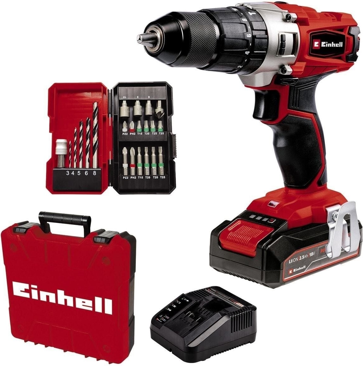 Uç Setli Te-Cd 18/2 Li-I +22 (1x2,5 Ah), Akülü Darbeli Vidalama Seti Darbeli 2.5 - 2.9 Ah 1 18 Volt