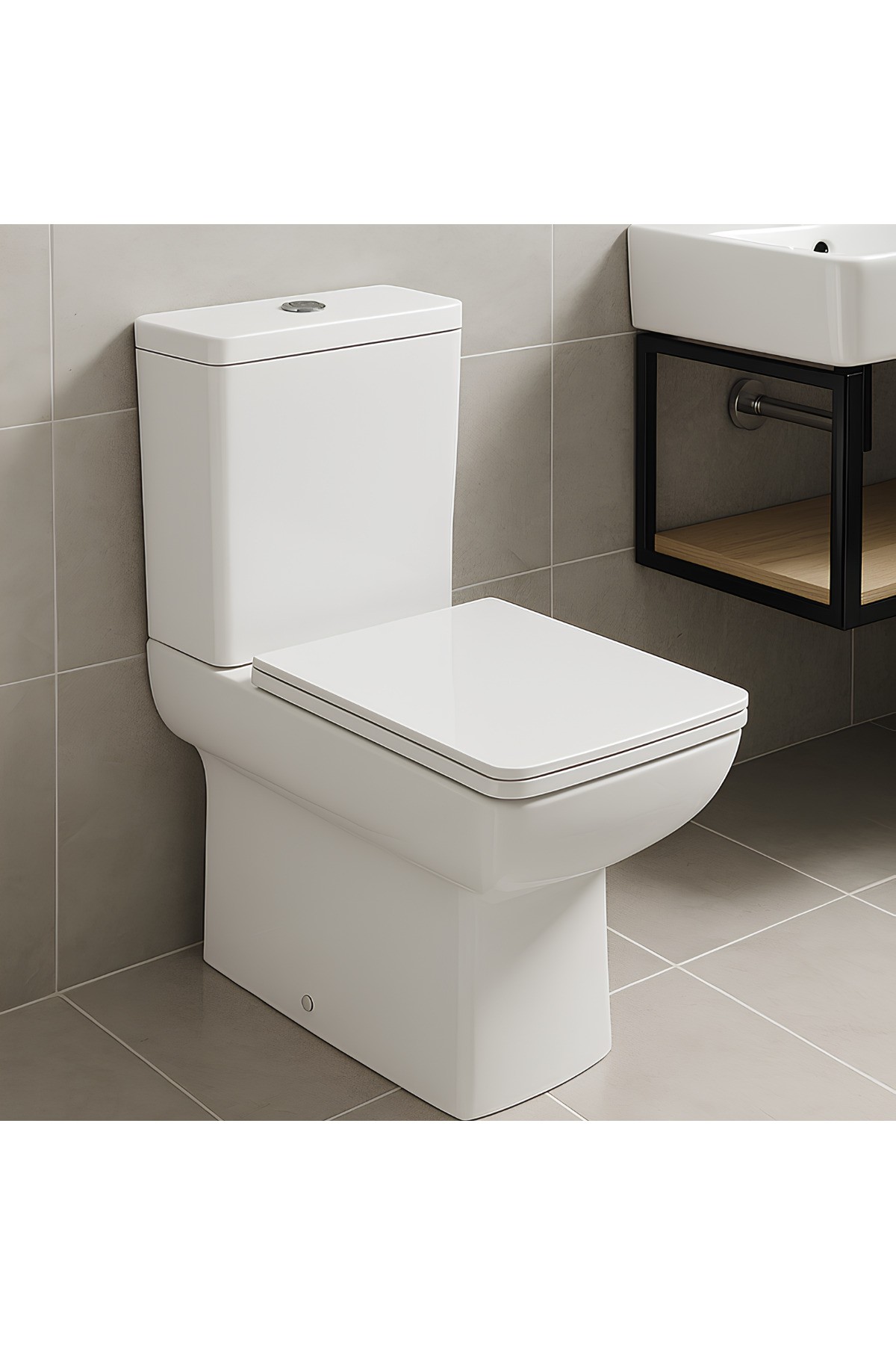 Power Duvara Sıfır Klozet Pow.k022, Power Duroplast Yavaş Kapak