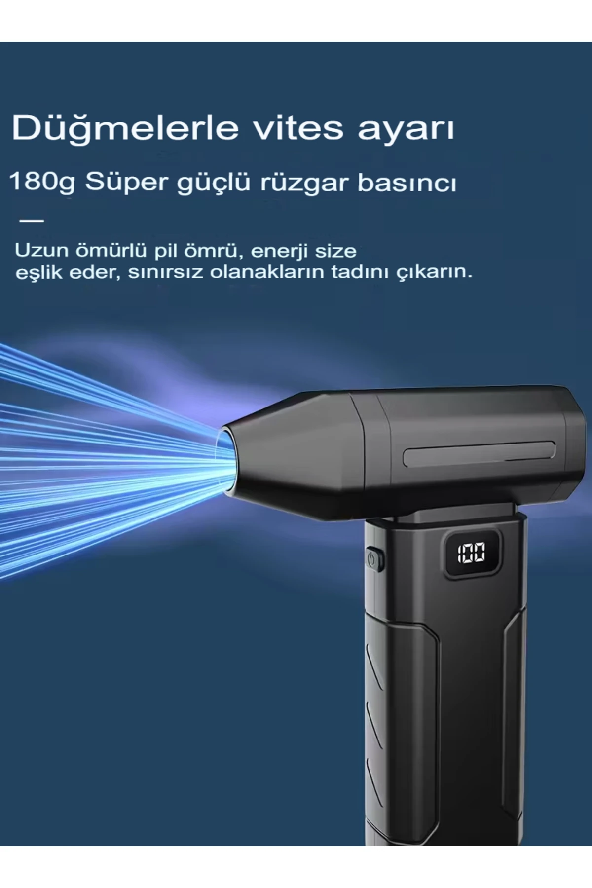3’Ü 1 ARADA HAVA KOMPRESÖRÜ | LED IŞIKLI | 6 HIZLI EL FANI & VAKUM ÜFLEYİCİ | TURBO JET