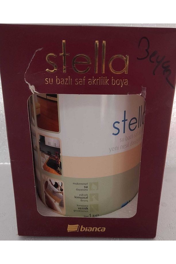 Stella Su Bazlı Saf Akrilik Boya 1 Lt 1087 Kırık Beyaz