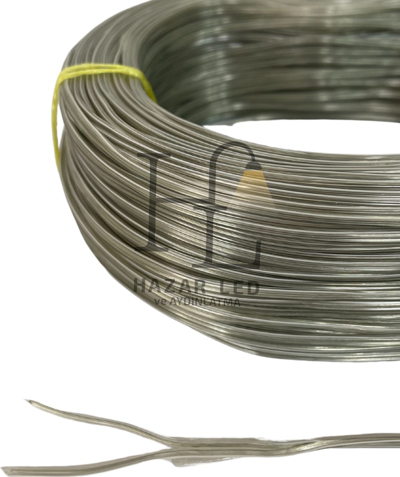 2 Pin Jst Elektrik Kablosu 2'li Şerit LED Kablo 2X0,22MM Şeffaf Kalaylı %100 Bakır Kordon Kablo 100M