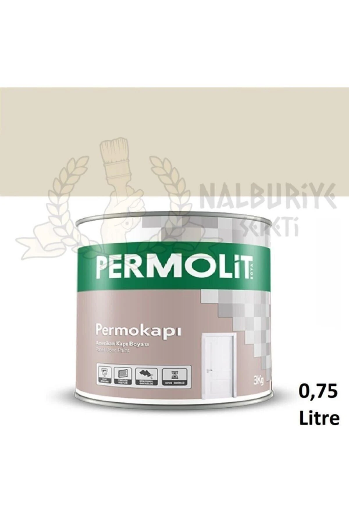 Permokapı Amerikan Kapı Boyası Krem 0.75 Lt.
