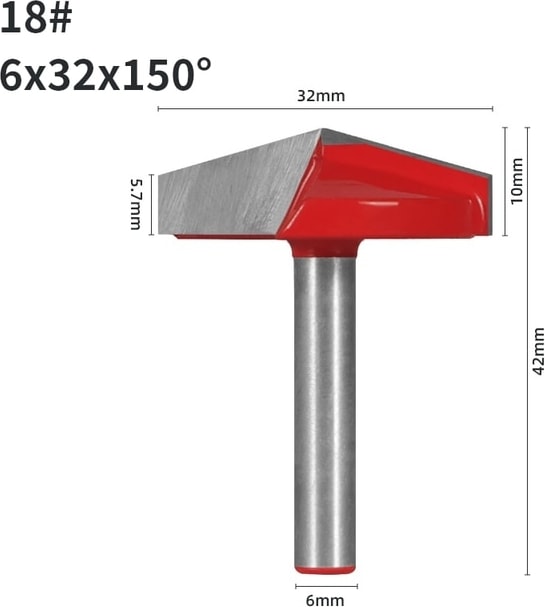 6X32X150 Yusun 3D V Tipi Planya Kesici Bit Yönlendirici Bit Cnc Katı Karbür Kesiciler Ağaç Işleme Freze Kesicisi Ahşap Bit Yüz Mill (Yurt Dışından)