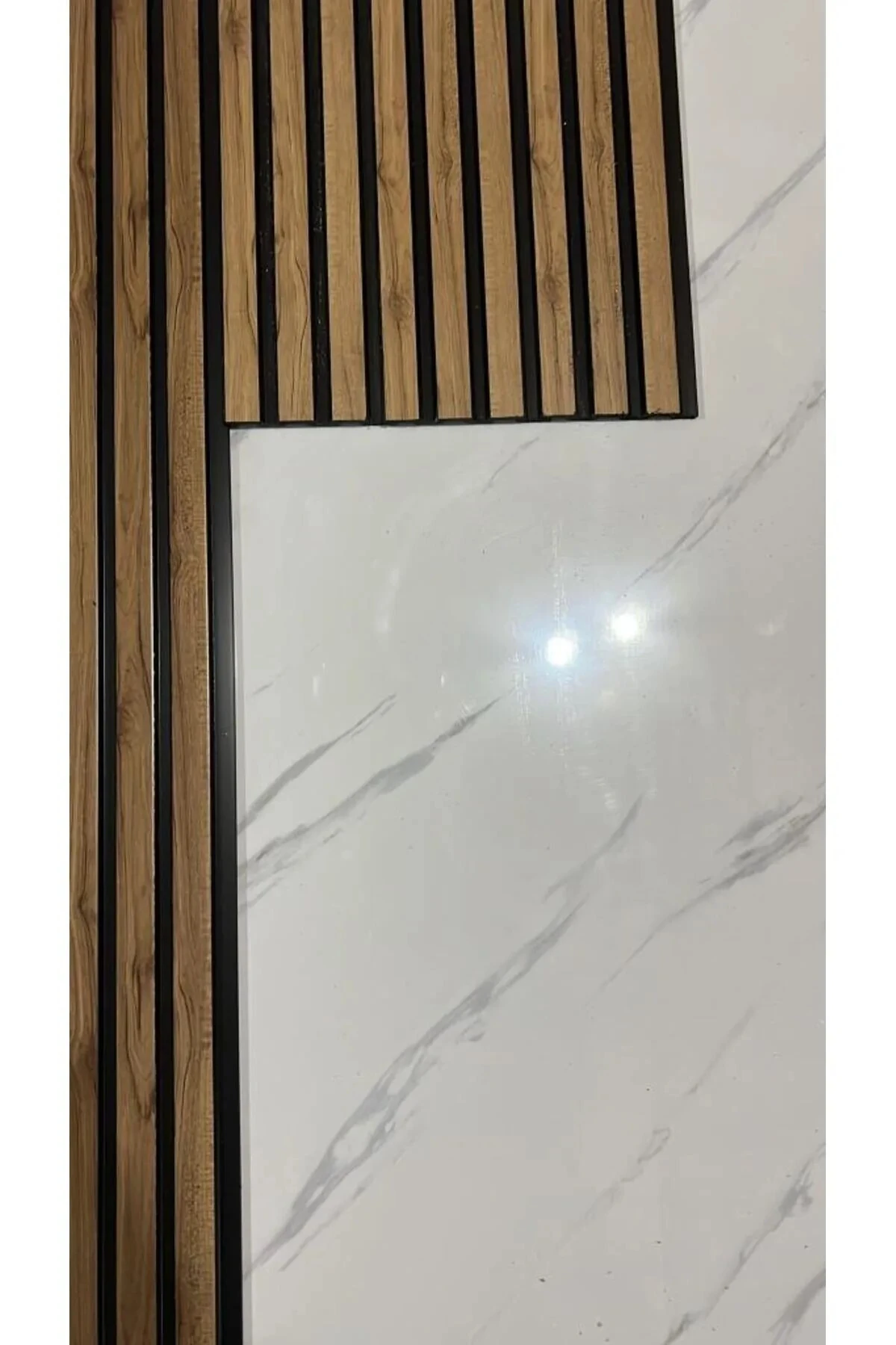 12x145 cm Açık Meşe PVC Duvar Lambri - Ofis, Salon, TV Ünitesi, Dekoratif Panel -