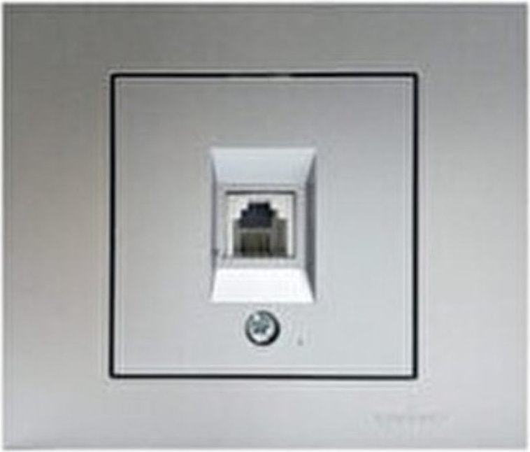 Grano Gümüş Nümeris Telefon Prizi Cat3 Çerçeveli