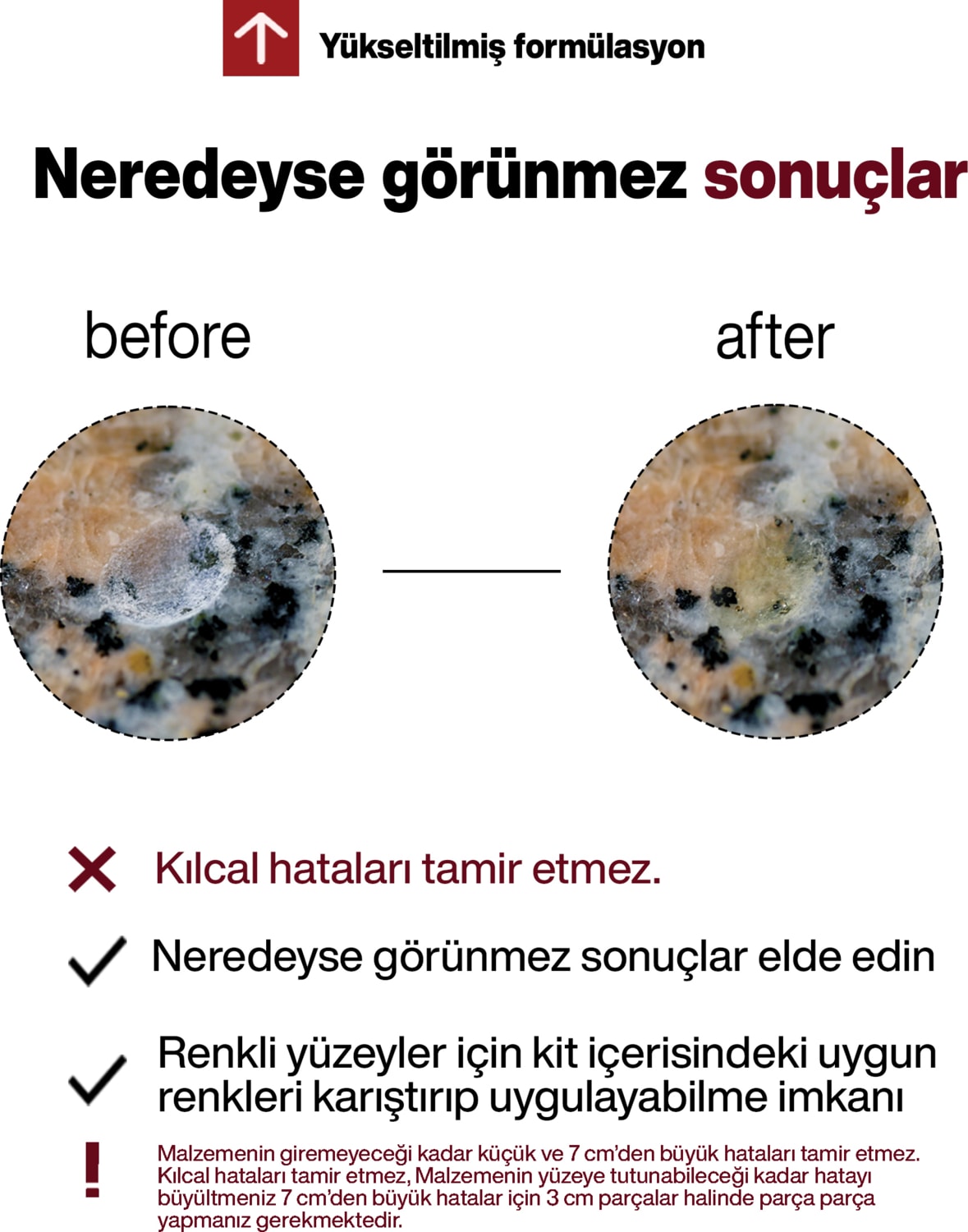Klozet, Lavabo, Tezgah, Küvet, Jakuzi, Fayans, Porselen Vb. Tamir Kiti 3 Farklı Renk Içerir.