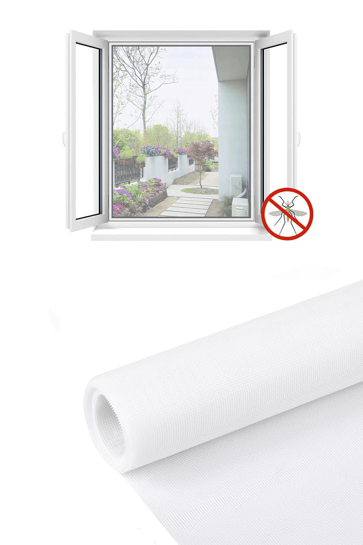 Yapışkanlı Sineklik 130x150 Çift Kanat Arı Böcek Haşere Önleyici Büyük Boy Kapı Pencere Sinek Tutucu