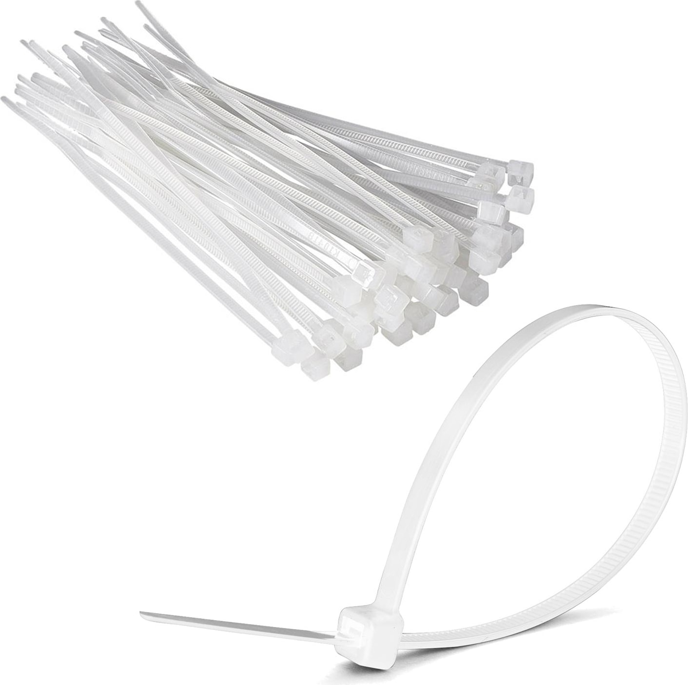 Kablo Bağı Beyaz 20CM 3.6mm Plastik Cırt Kelepçe Naylon (100 Adet)  JKB-3620B