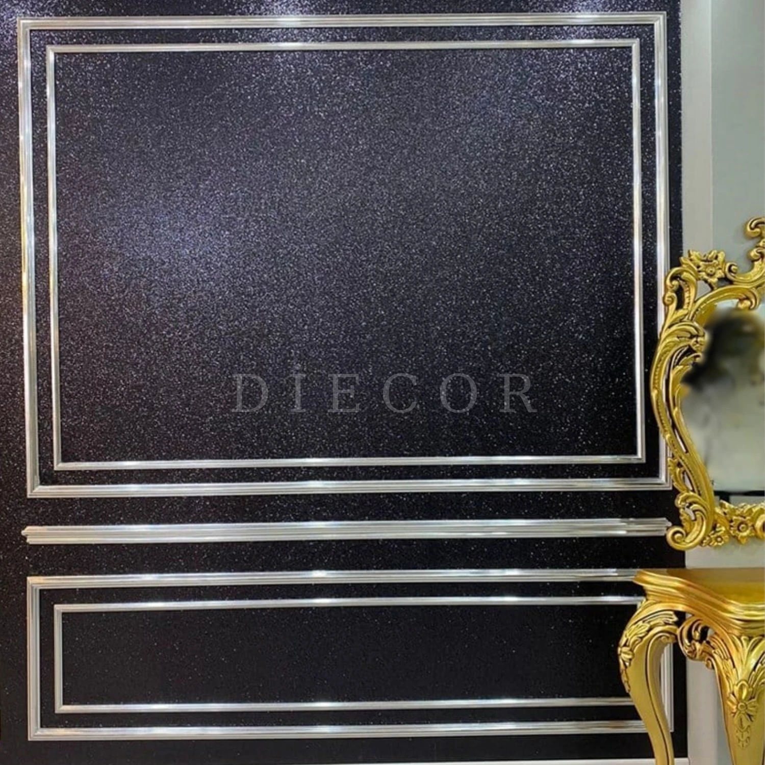 Dekoratif Polistren 20 Adet 4 cm Gümüş Duvar Çıtası