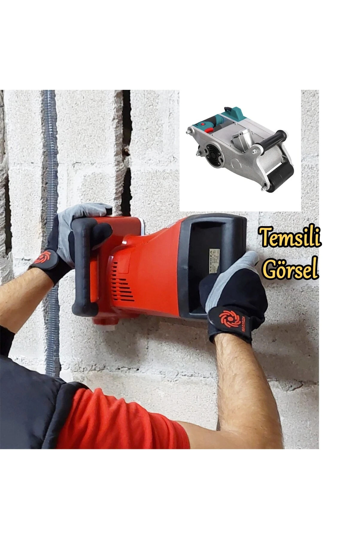 Duvar Kanal Oluk Açma Makinası 1100 W Su Elektrik Tesisat Yolu Yuvası PR1245WK