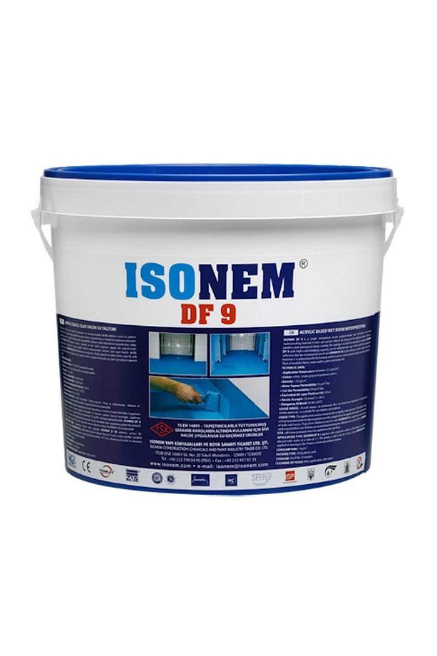 DF-9 Akrilik Islak Hacim Su Yalıtımı 18 kg Mavi