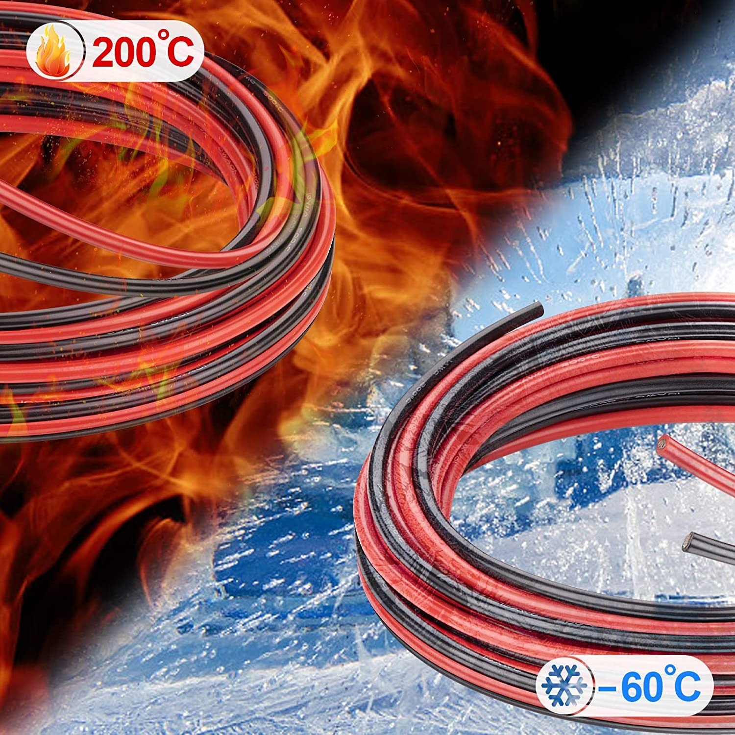 Solar Kablo 6 Mm2 Kırmızı-Siyah 10+10 Toplam 20 Metre