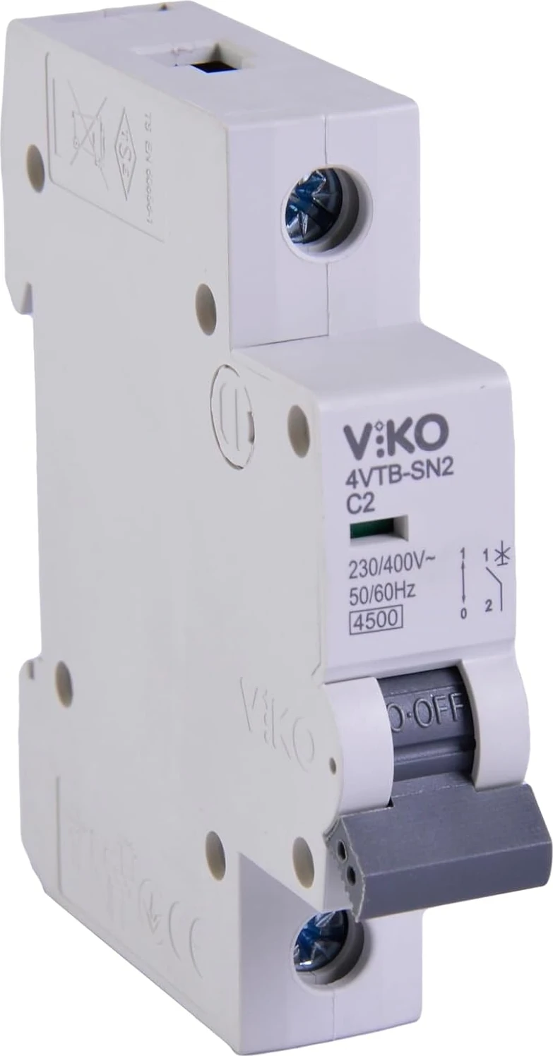 4VTB-1C02 Otomatik Sigorta 4,5ka C Tipi 1 Kutup 02A