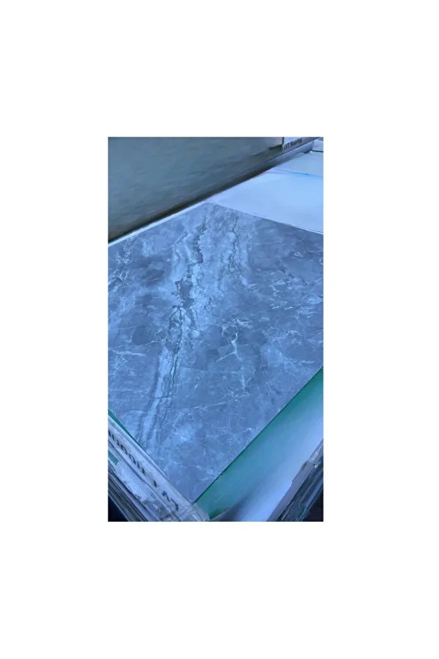 Yapışkanlı Yer Zemin Kaplama Paneli Arkası Kauçuklu 60X60cm Banyo Salon Floor Pvc Panel 617