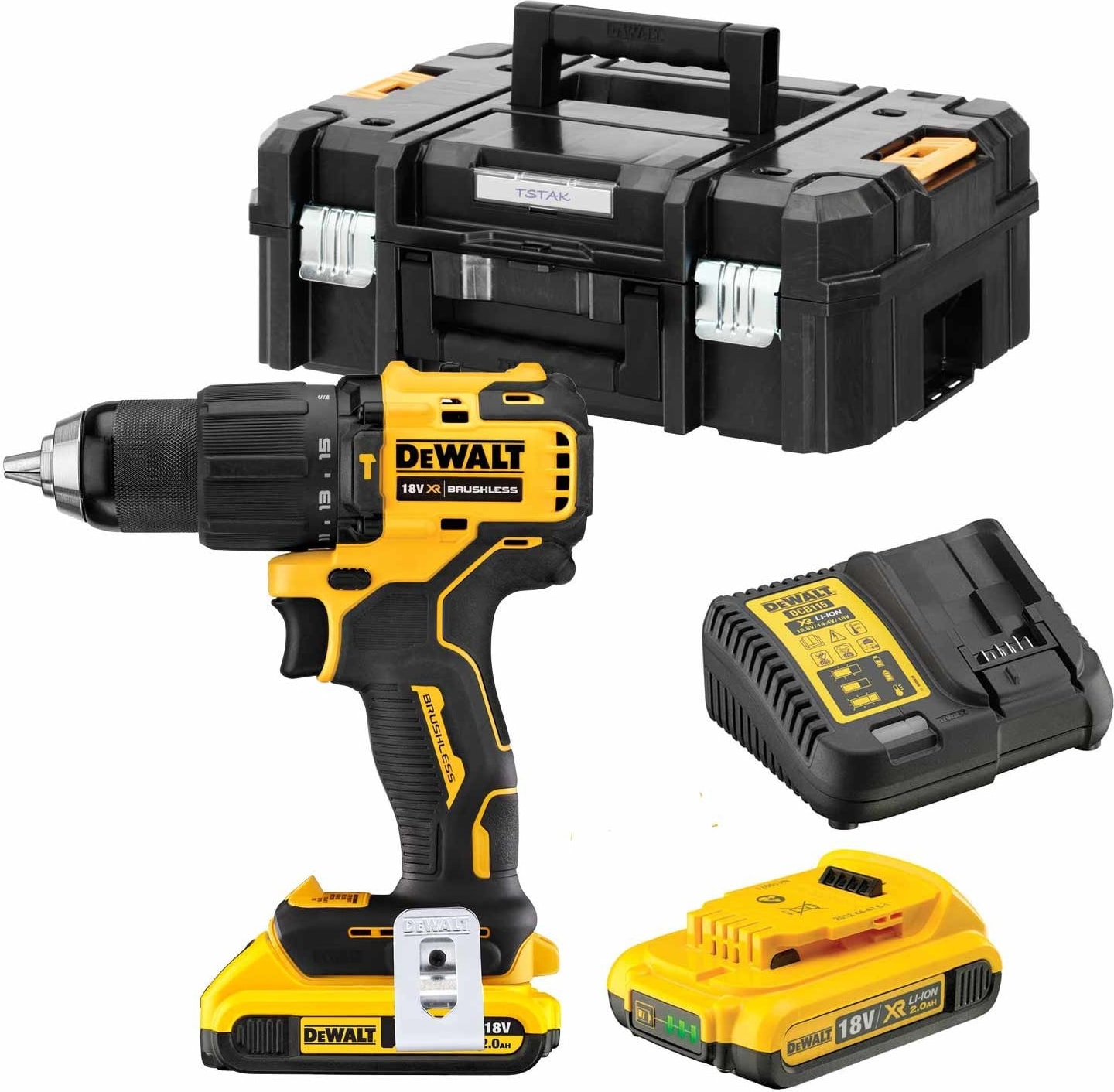 DEWALT DCD709D2T Kömürsüz Darbeli Matkap 18V 2.0Ah