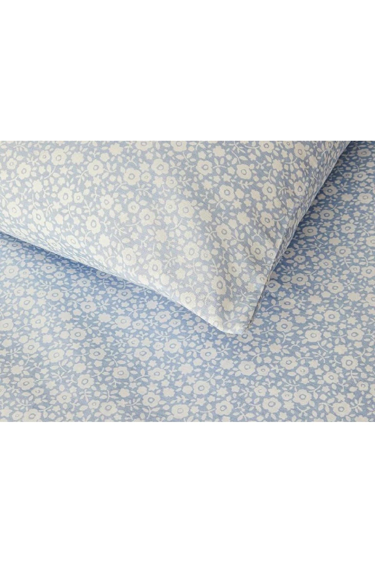 Liberty Blossom Kolay Ütülenir Çift Kişilik Nevresim Takımı 200x220 Cm Mavi