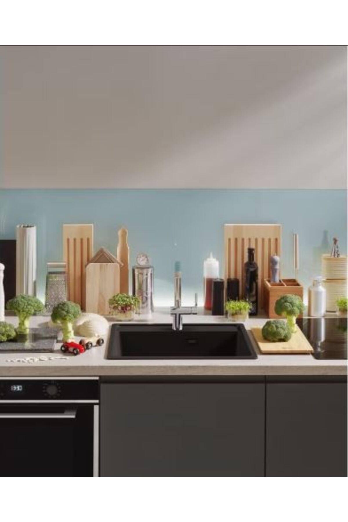 114.0661.642- Maris Mrg 610 52 Matt Black Granit Eviye