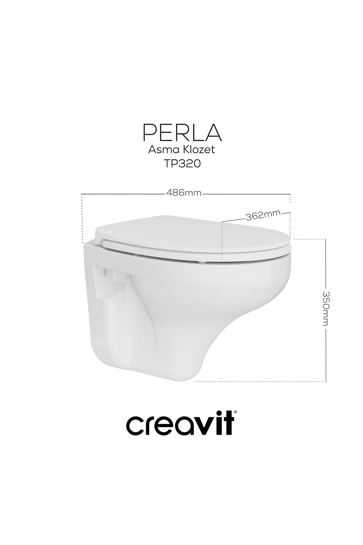 Perla Thermoplast Yavaş Kapanan Klozet Kapaklı Beyaz Set